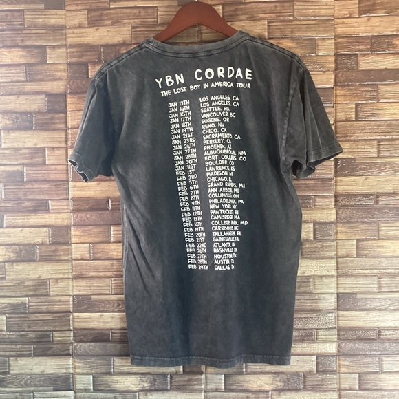 EUC Cordae The Lost Boy In America Tour Shirt Medium YBN RARE Rap Hiphop Music - Picture 2 of 7